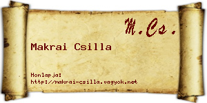 Makrai Csilla névjegykártya