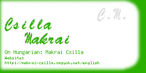 csilla makrai business card